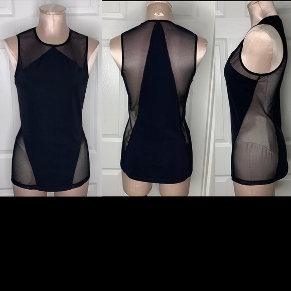 Cushnie et Ochs x Bandier Sheer Panel Vesta Tank Workout gym